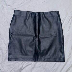 Mini leather skirt